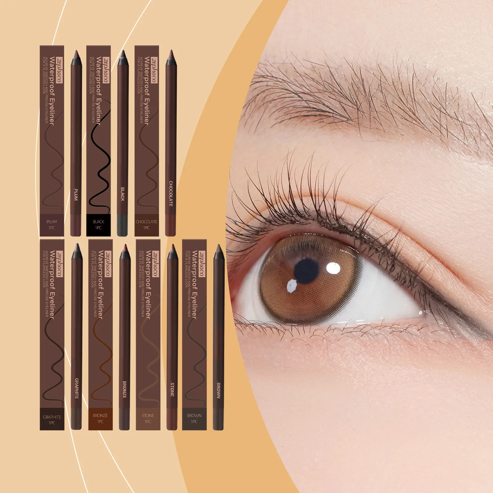 Smooth Creamy Gel Eyeliner Pencil Collection - Waterproof Long-Lasting No Smudging Professional Eye Makeup