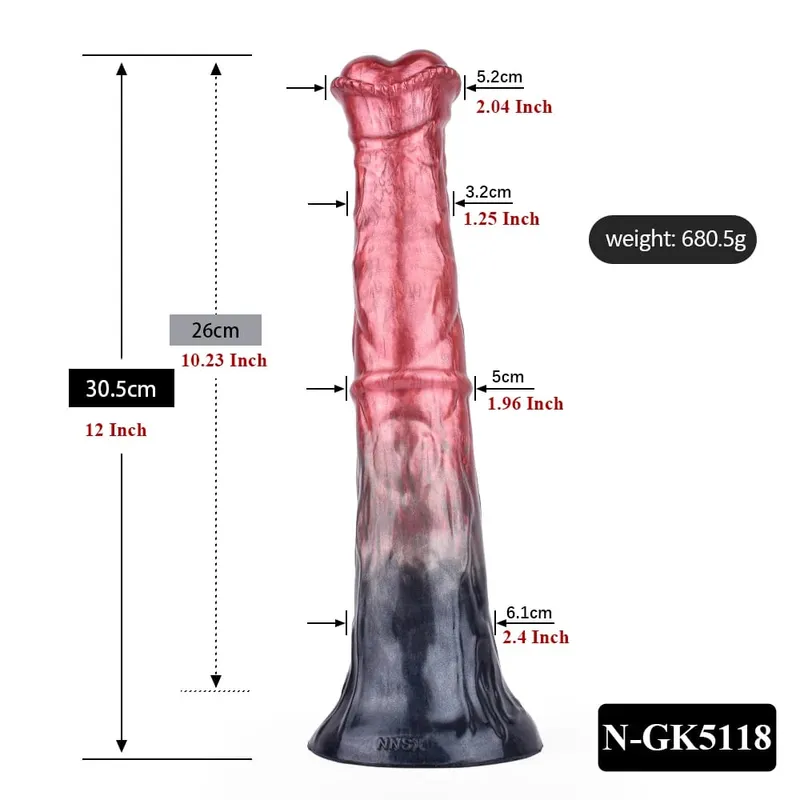 Silicone Horse Dildo Long Penis Anal Plug Huge Knot G-spot Vaginal Stimulator with Suction Cup Adult Sex toy for Women Men