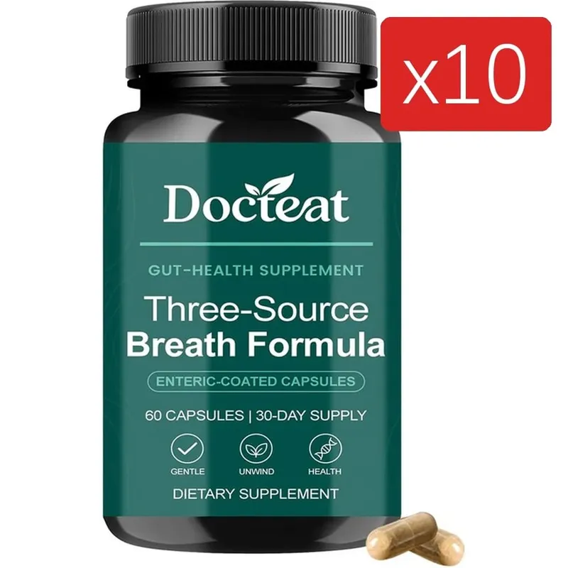 Docteat Gut Health Supplement Capsules with Berberine HCl Digestive Enzymes for Digestive Wellness & Immune Support 60 Capsules