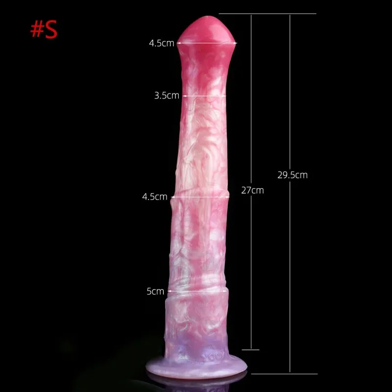 3 size S M L Colorful Large Long Silicone Fantasy Horse Dildo With Suction Cup Anal Dildo Penis Sex Toys for Women Men