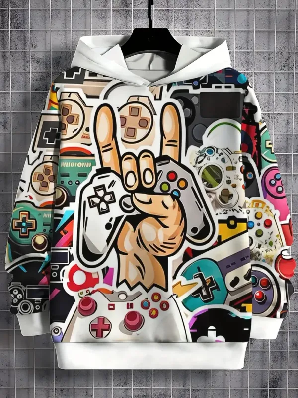 New 3DPrint Animal Graphic Hoodies For Man Sweatshirt Hrajuku Street Fall Casual Long Sleeves Y2k Men Clothing Menswear Clothing