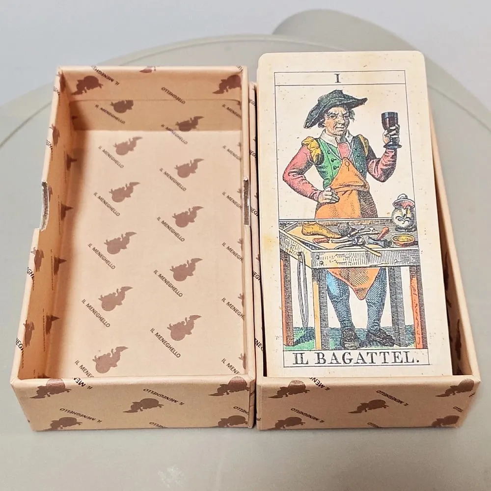 78 Pcs Double-embossed Cards Tarot Soprafino 1830 Vintage Italian Tarot Deck in Rigid Box Historical Reproduction