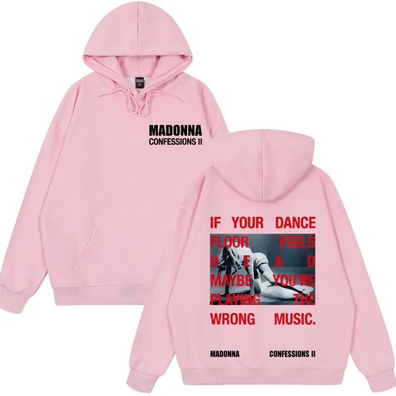Madonna CONFESSIONS II Album Tour 2026 Print Hoodie Men Women Vintage Sweatshirts Loose Casual Oversized Long Sleeves Pullover
