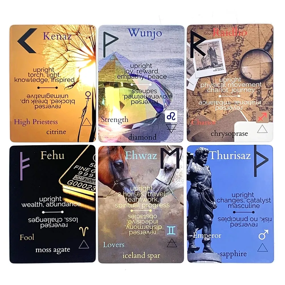 New Ancient Wisdom Runes Deck A 25 Precious Oracle Cards For Inspire Your Life and Destiny Game Cards Meditation & Party Games