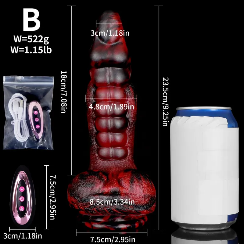 Big Telescopic Dildo Sex Toy Vibrator Dildo Remote Control Thrusting Vibration Penis Monster Dildos Vagina Anal G Spot Massager