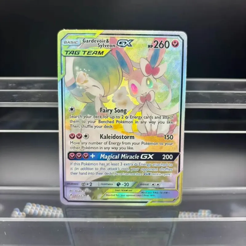 DIY Collection Cards Zekrom Umbreon Espeon Mewtwo GX EN Self Made Single Card Classic Game Anime Card Gift Toy