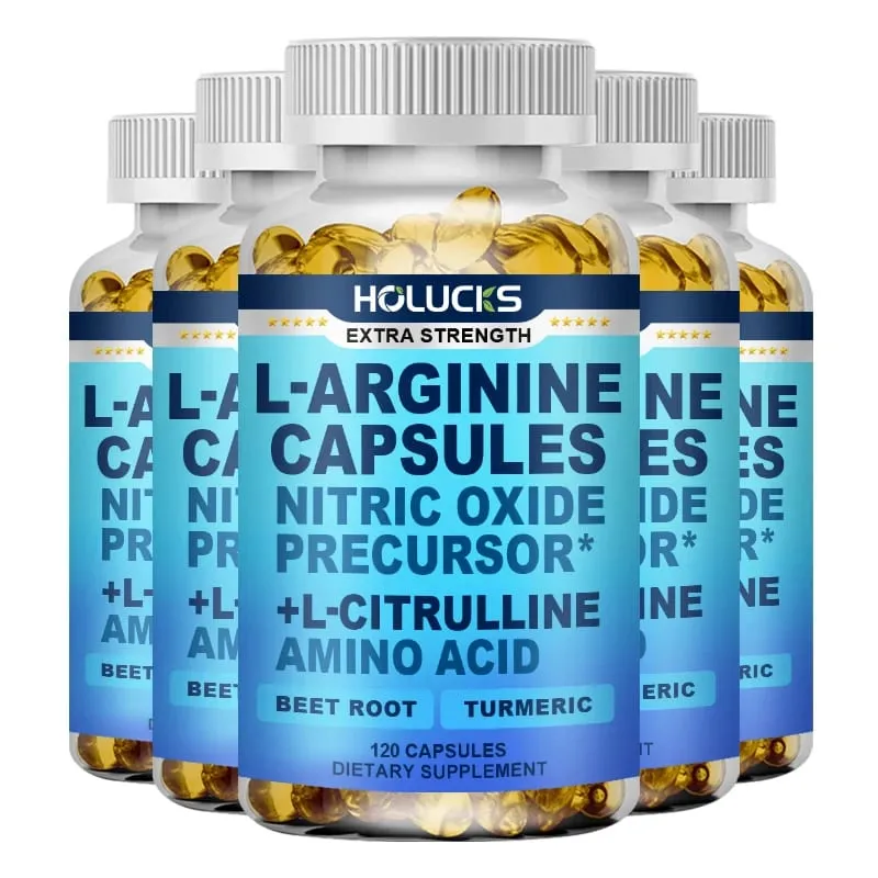 Nitric Oxide Precursor Capsules with L-Arginine & Turmeric Support Heart Wellness Reduce Fatigue & Build Lean Muscle