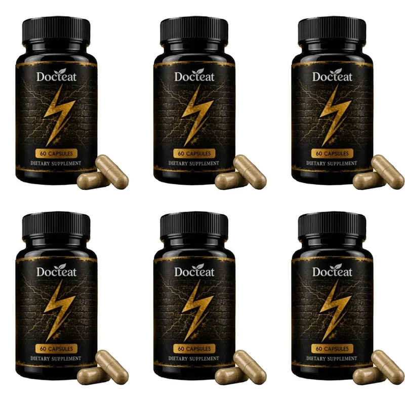 Docteat Men's Energy & Vitality Capsules with B6 D3 Zinc Ashwagandha L-Citrulline Panax Ginseng Daily Support 60 Capsules