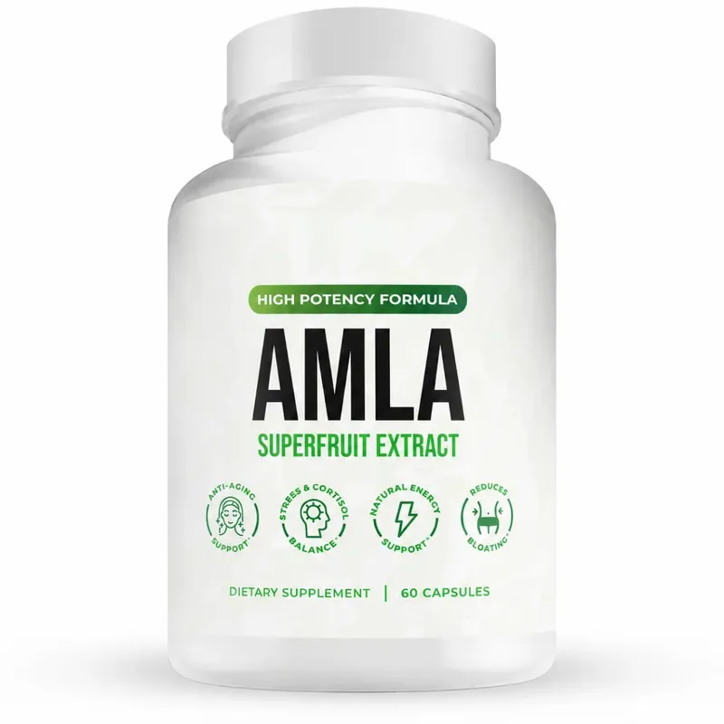 Amla Fruit Extract 1000mg Capsules Superfruit Supplement Energy Support 60 Capsules 30 Servings Vegan Non-GMO Gluten Free
