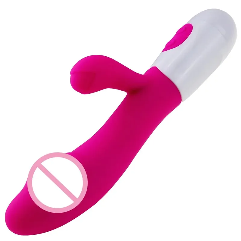 G Spot Silicone Rabbit Vibrator with Dual Vibration Clitoral Stimulator 10 Speed Adult Sex Toy for Women