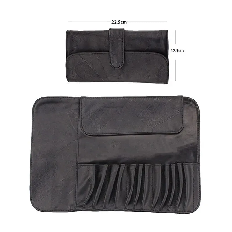 12/14/18 Hole Makeup Brush Bag Functional Travel Cosmetics Case Make Up Brushes Protector Rolling Pouch Tool