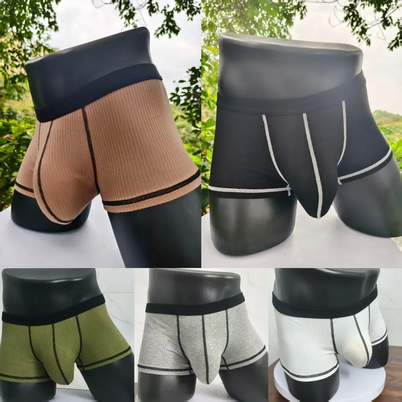 Men's boxer shorts with high elasticity and large pockets, fashionable men's shorts
