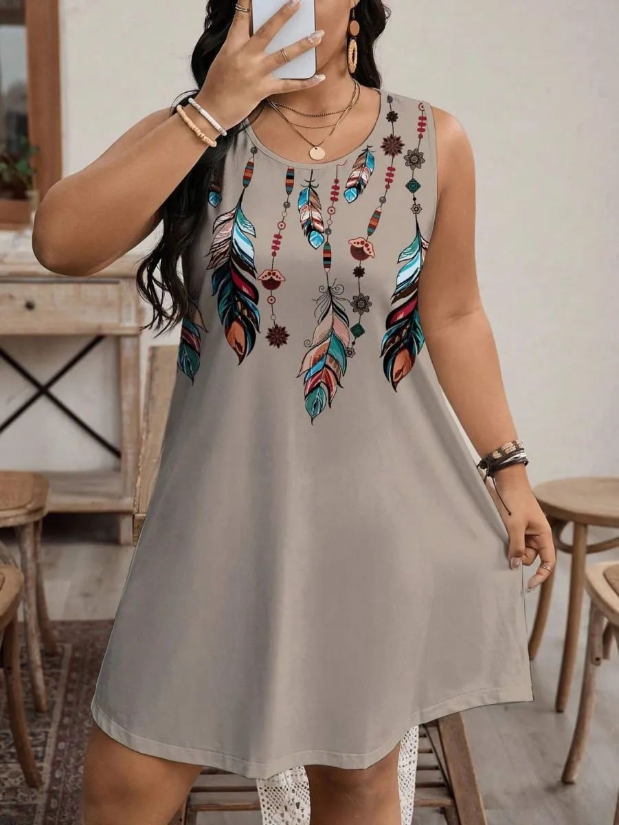 Flower Butterfly Print Sleeveless Women's Dress For Summer Casual Y2k Ladies Clothes Minimalist Fashion Travel Dress Female Tops — image 6