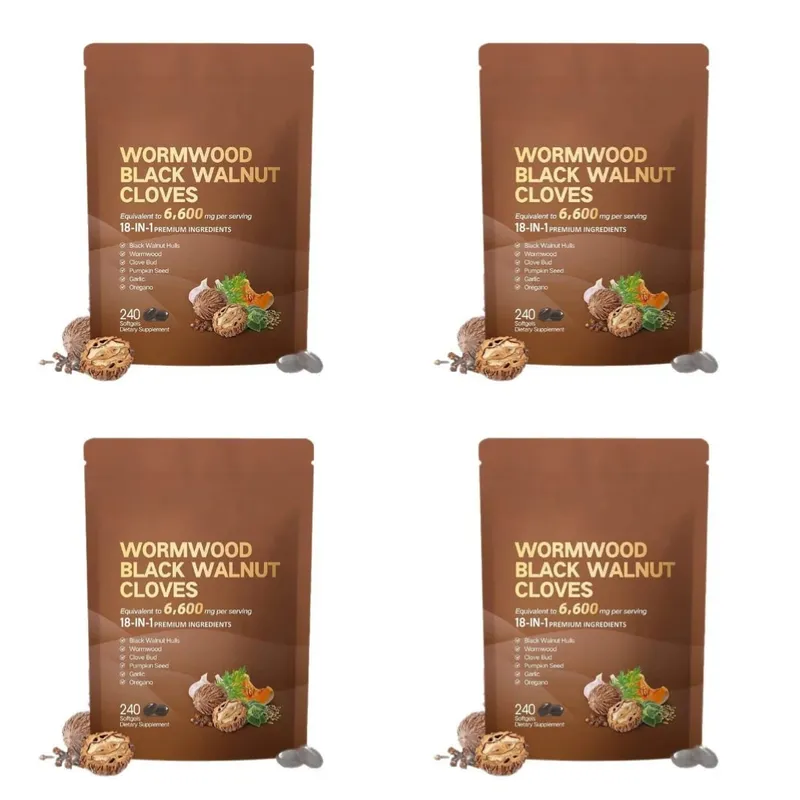 Kapsułki z goździkami z piołunu czarnego orzecha włoskiego 6600 mg Wsparcie oczyszczające Detox i ochrona jelit 18 w 1 Ekstrakt z mieszanki ziołowej 240 sztuk