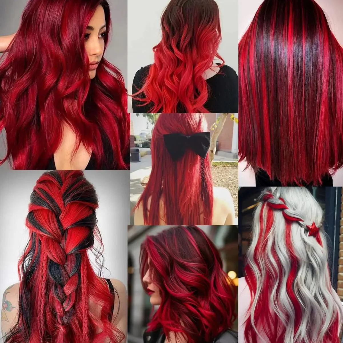 10 PCS Sintetik 22 inci Sambungan Rambut Berwarna Potongan Rambut Lurus Warna-warni Sorotan Pesta Klip dalam Panjang untuk Kanak-kanak Perempuan Wanita
