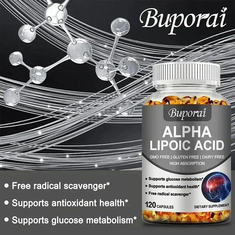 Alpha Lipoic Acid 600mg - Powerful Antioxidants Skin Care Protecting Liver Brain and Nerve Health Energy Metabolism