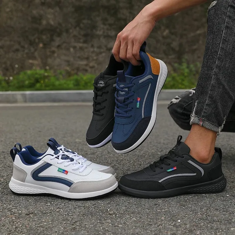 PU-leer herenschoenen Sneakers Zomer Mode Ademende Italiaanse loopschoenen Italiaanse ademende vrijetijdsbesteding Mannelijke casual sneakers