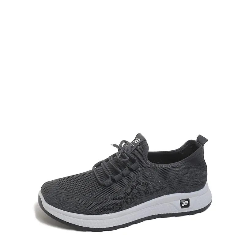 Tênis esportivo de malha respirável masculino, sapatos de caminhada confortáveis ​​e leves, calçados esportivos casuais para uso diário