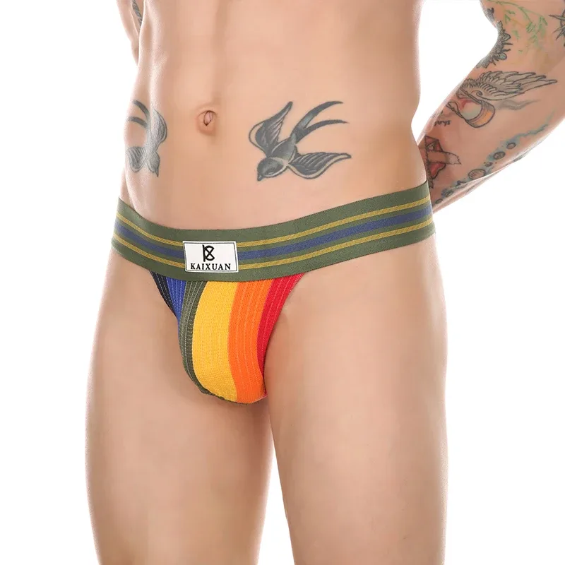 Seluar Dalam Lelaki Bernafas U Pouch Kapas Seluar Gay Garpu Tinggi Pinggang Anjal Calsoncillos Para Bikini Hombre Seluar Dalam Lelaki