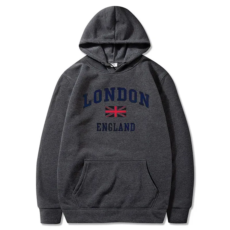 London Inggris Hoodie Pria Berkerudung Kaus Musim Dingin Musim Gugur Bulu Olahraga Luar Ruangan Kasual Pullover Pria Wanita Pakaian Hoodie