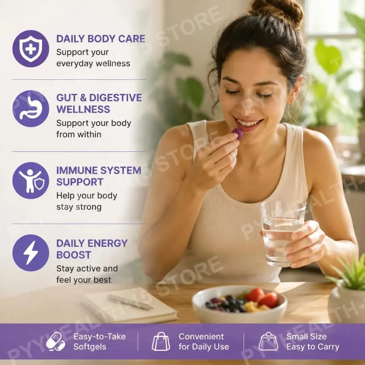Vaginal Health Gummies PH Balance Support with Vitamin C and Pineapple Fruit Powder Gelatin-Free Daily Wellness 60 Gummies