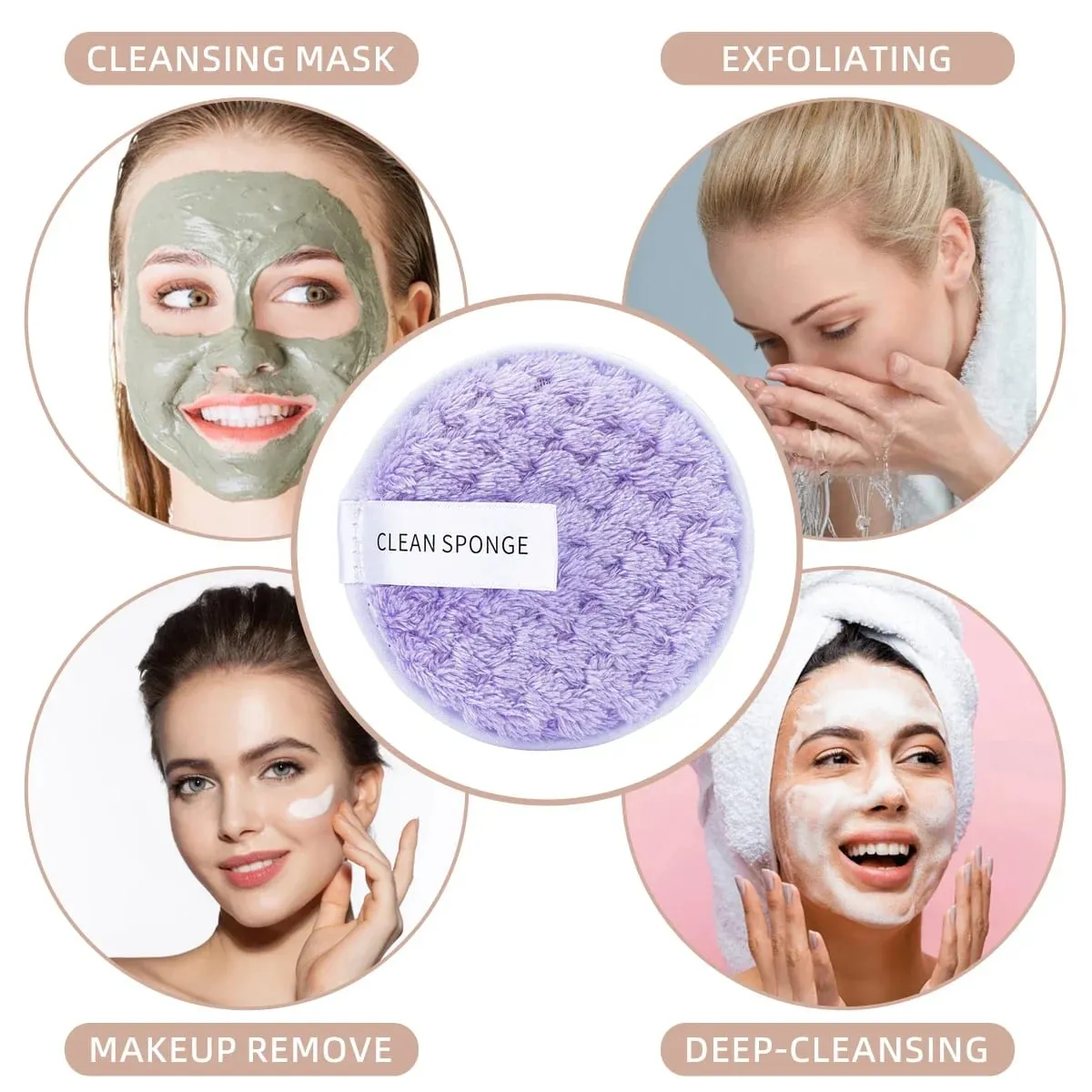 Makeup Brushes and Sponges Set Purple Makeup Puff Beauty Egg Headband Wristband Remover Kit Makeup Tool Gift 20-28pcs