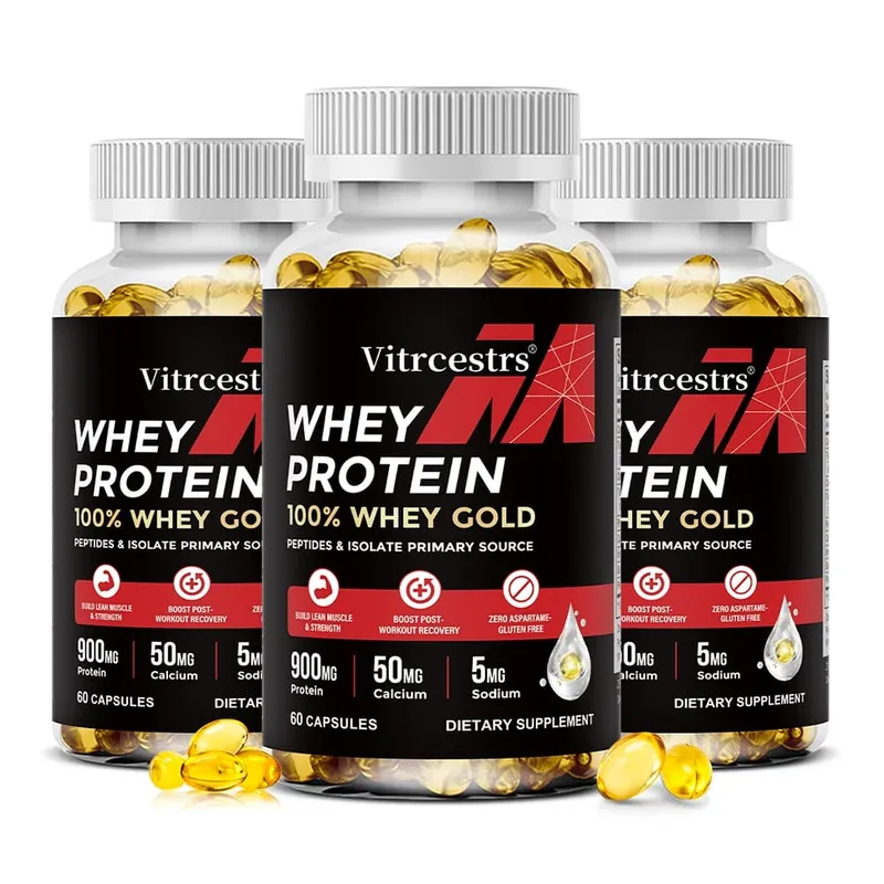 Whey Protein Capsules – High Concentration Promotes Post-workout Recovery Build Abdominal Muscle & Athletic