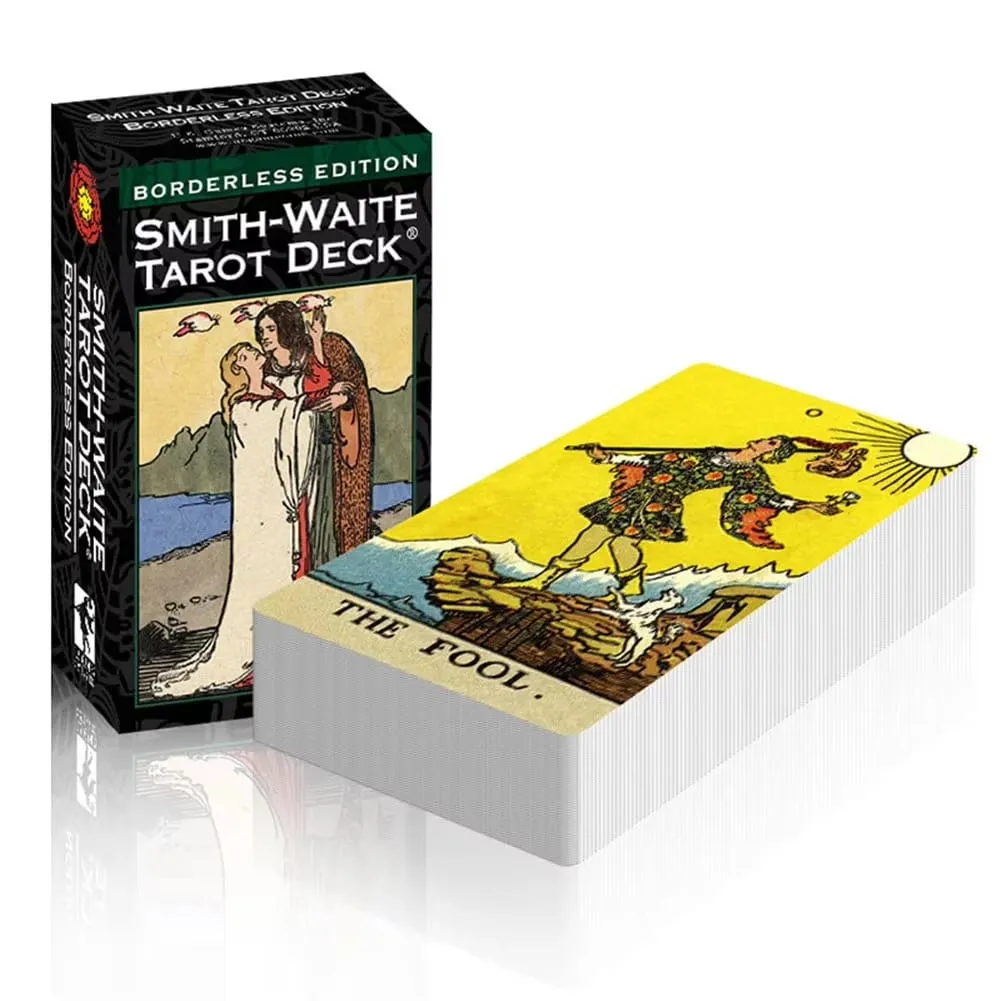 Classic Smith Waite Borderless Tarot Card Retro Original Art Style Board Game Mind Exploration Divination Card