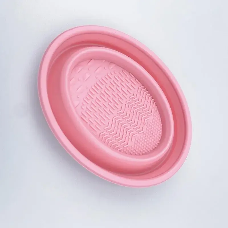 Wash Clean Mat Beauty Tools Scrubber Box Soft Silicone Makeup Brush Cleaner Folding Powder Puff Cleaning Bowl Eyeshadow Brushes