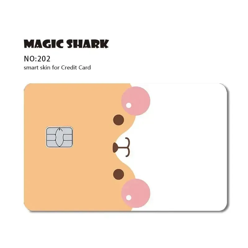 Magic Shark Meme Poke Dog Matte PVC Shockproof Sticker Film Skin Cover for Debit Credit Bank Card No Fade
