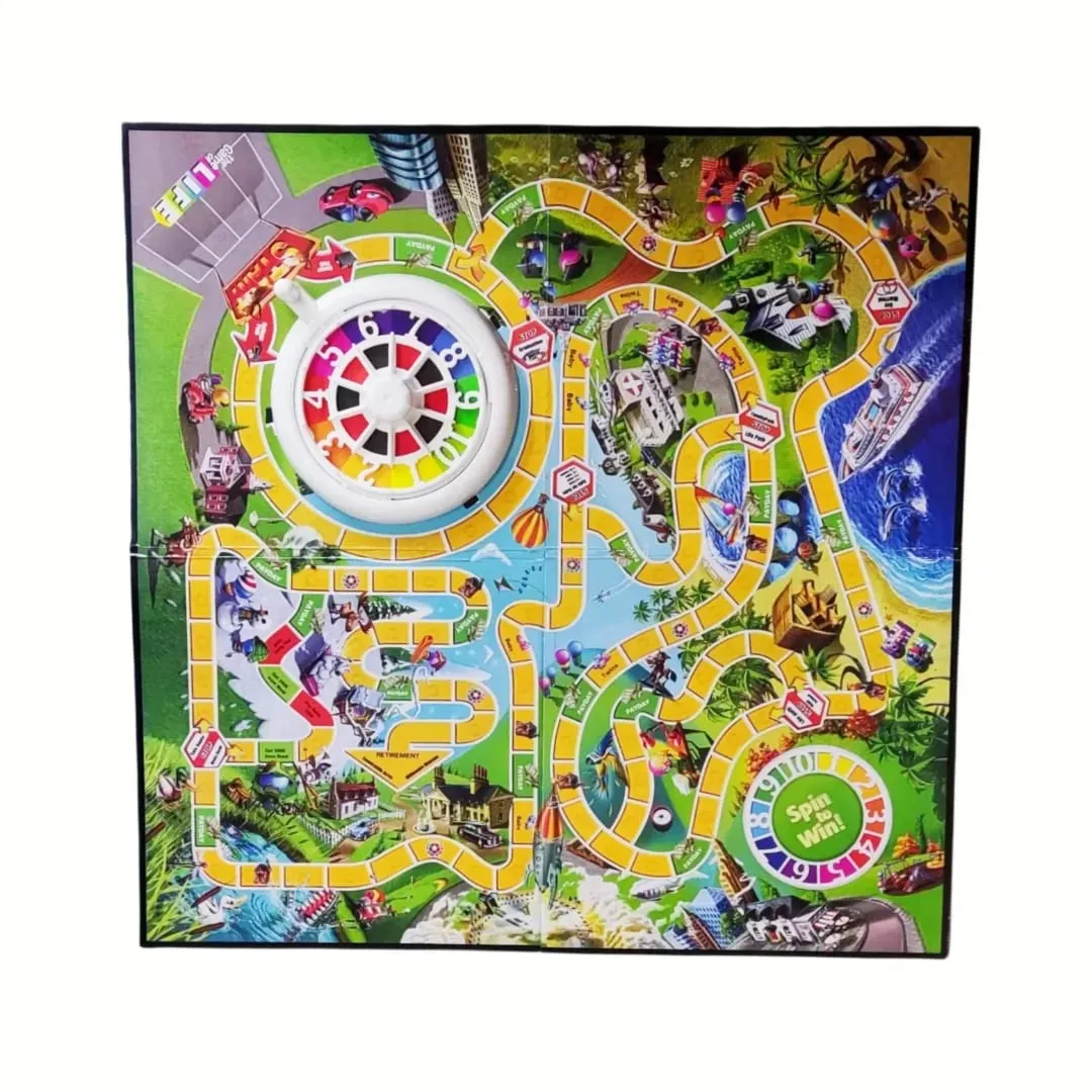 Life Simulation Board Game - Spin Wheel Party Game (2-4 Players) Board Game Card Game Ideal for Family Gatherings Gift