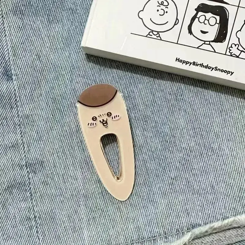 New jiyi jiyi Acrylic Hairpin Xiaoba Usachijiyi Flying Squirrel Chestnut Head Cute Cartoon Duckbill Clip Student Girl
