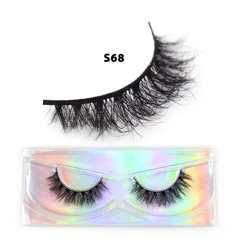 Short Natural 3D Mink Lashes Fluffy Wispy Fake Eyelashes Crisscross False Lashes Eyelash Extension Makeup