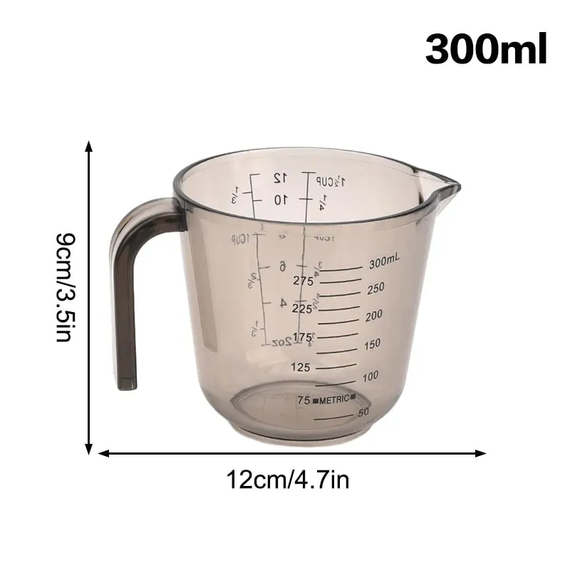 1 Pcs Baking Liquid Measuring Cups PS Scale Cup Plastic Measuring Volume Beaker Kitchen Baking Tools 150/300/600/1000ml
