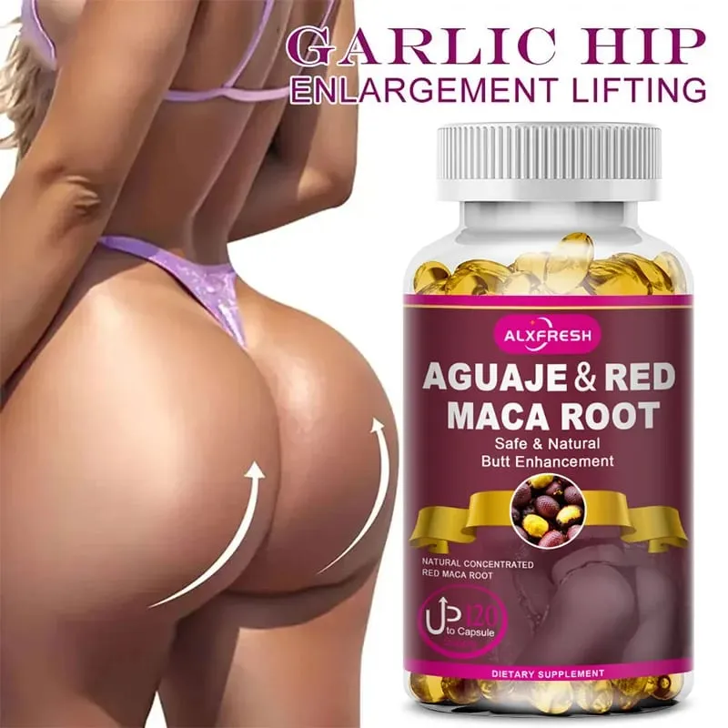 Alexfresh Aguaje Biologico con Estratto di Radice di Maca Rossa - Dose da 1000 mg - Cura dei Glutei per le Donne - Estratto Potente