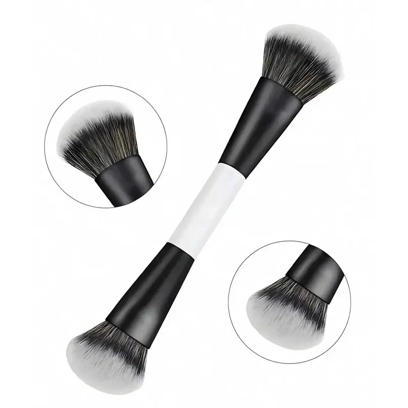 4pcs Double-Ended Makeup Brush Set. Multi-Functional Foundation Blush Powder Highlighter Contour And Concealer Brushes
