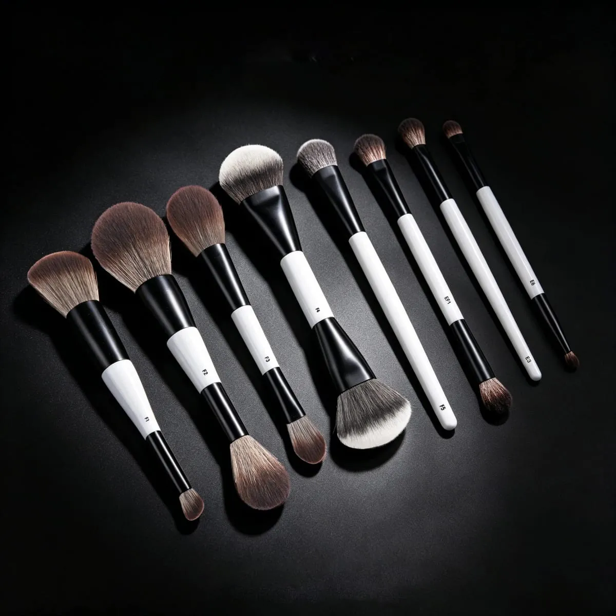 F4 Dual-head Contour Blush F2 Powder Brush F3 Highlight Soft Synthetic Hair Makeup Brushes Blusher Highlighter Cosmetic Brushes