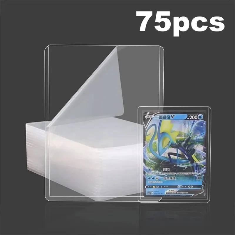 25-150pcs Hard Protective Film Card Sleeves Anti Scratch Holder Protector Fit For YuGiOh Pokemon baseball Sports Cards Toy