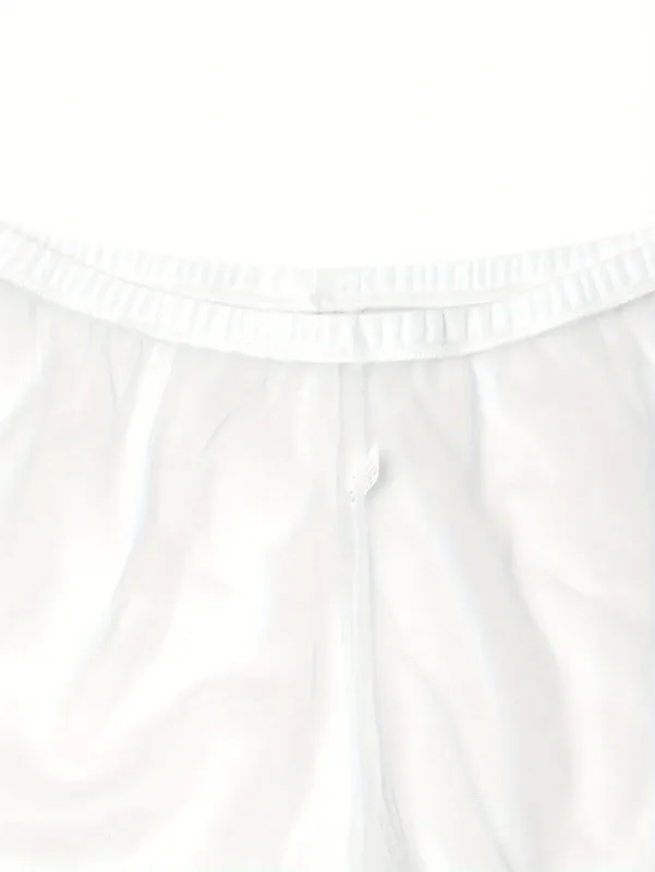 Sous-vêtements Sexy en maille transparente pour hommes, 1 pièce, doux, Transparent, pour la maison, coupe ample, pantalon de boxe, short de sommeil, vêtements de nuit, pyjama