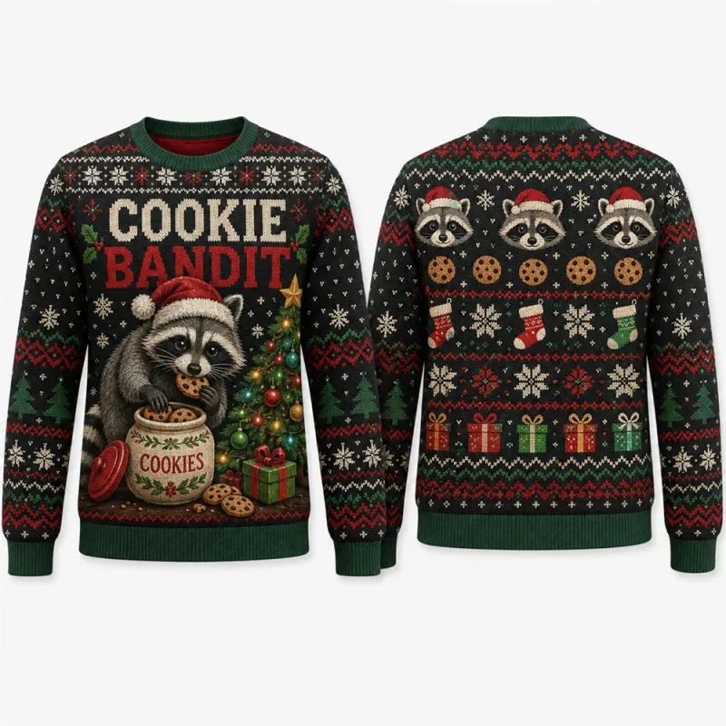 Moo Y Christmas Highland Cow Sweatshirt 3D Print Crew Neck Long Sleeve Men Women Ugly Xmas Party Holiday Autumn Pullover Fashion