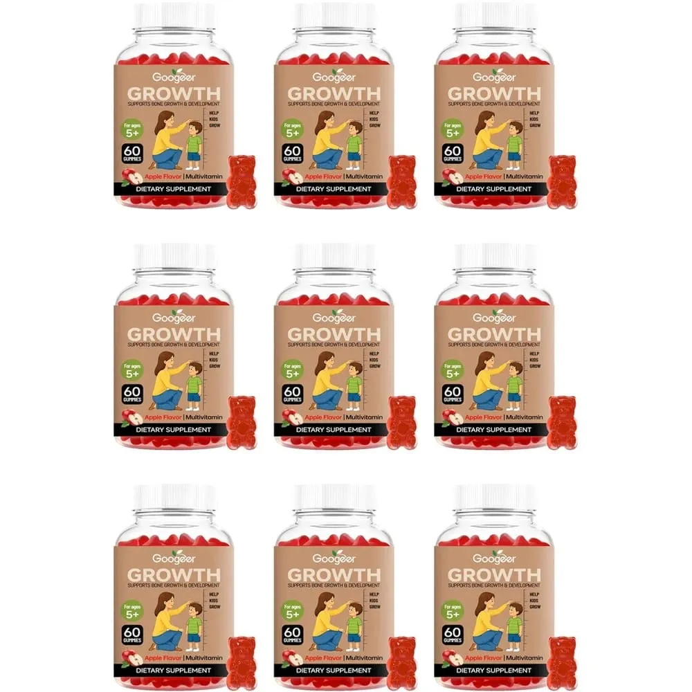 Kids Height Growth Support Gummies with Essential Growth Nutrition and Multivitamin Supports Healthy Height & Bone Development