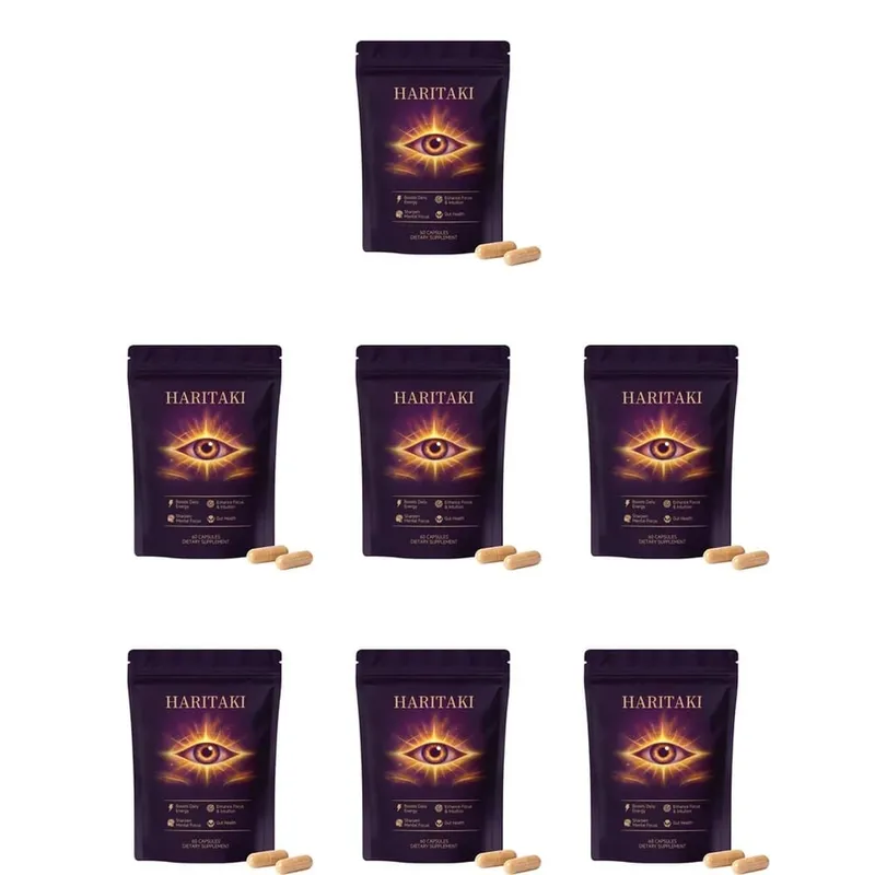 Haritaki Fruit Powder Capsules 500mg Digestive Balance and Gut Health Support Daily Wellness Formula 60 Capsules