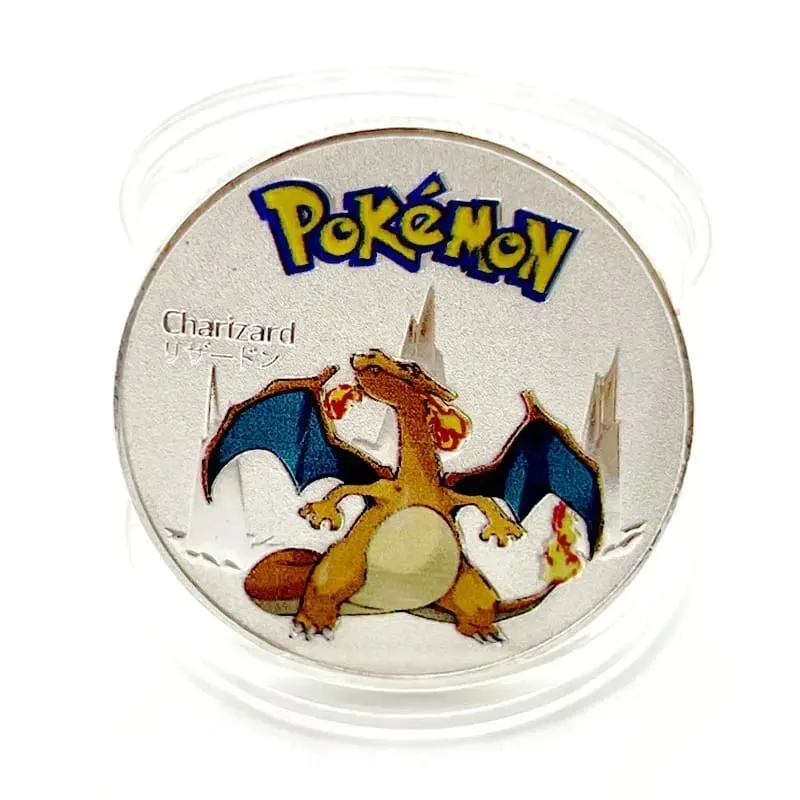 Pokemon Đồng Tiền Vàng Pikachu Anime Đồng Tiền Kỷ Niệm Charizard Vàng Kim Loại Tròn Đồng Xu Đồ Chơi