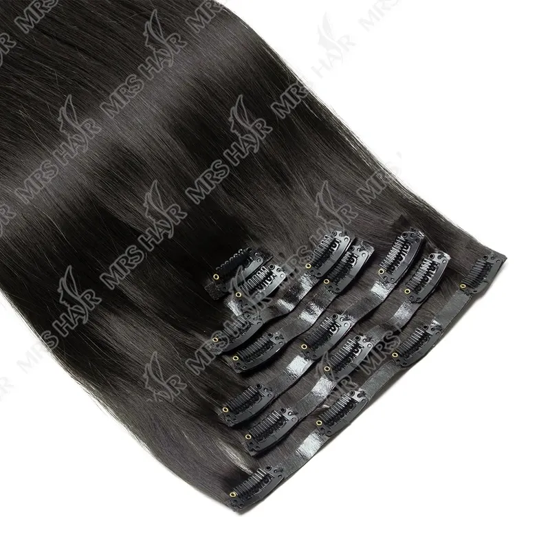 Extensiones de cabello humano Invisible con Clip de PU, trama de cinta de PU inyectada, 7 unidades/juego, 12-24 pulgadas, 100G, 120G, uso cómodo