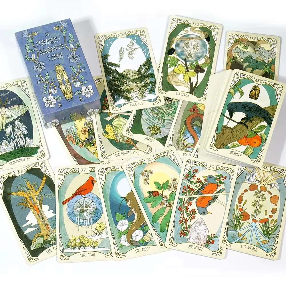 Forager'S Daughter Tarot Divination Set Inspired By Nature And Imbued With Rich Symbolism 83 Cards No Paper Guidebook