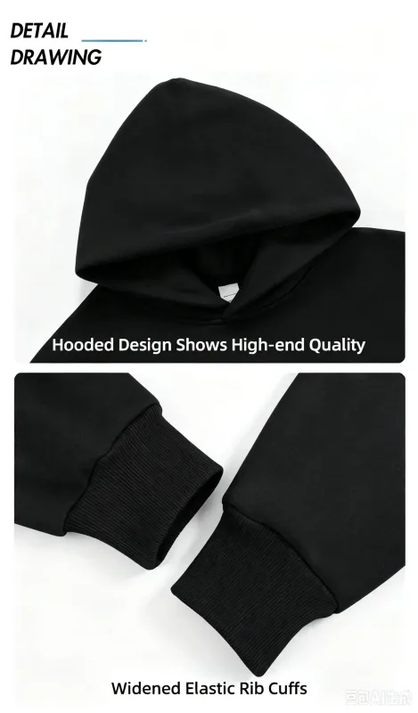 Men's Hoodie Autumn Winter High Grade Warm Sweatshirt Male Daily Casual Fashion Pullover Outdoor Gym Fitness Sporty Hooded Coats