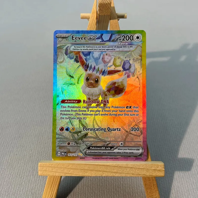 PRE PTCG5-001 Tcg proxy PKM Cards Vaporeon ex Espeon ex Rare Collection Battle Toys Gifts for Hobbies home play