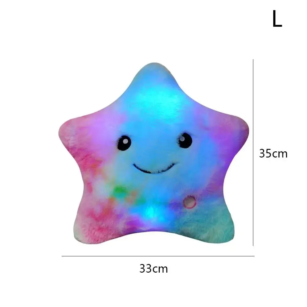 Cute LED Electronic Star Plush Toy Star Soft LED Star Doll Toy Home Decoration Baby Kid Toys Soft Star Pillow