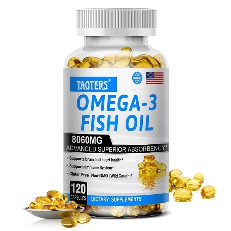 Omega-3 & EPA DHA – Heart Health Brain Health Inflammation Health Support Gluten-Free Easy To Swallow