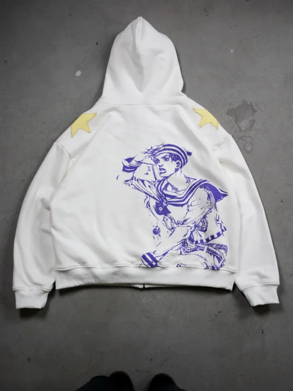 Y2k Jojo Bizarre Adventure Anime Hoodie Harajuku Oversized Sticky Fingers Hoodies Women Men Streetwear Couple Hip Hop Sweatshirt